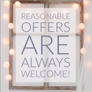 Feel free to make a reasonable offer!